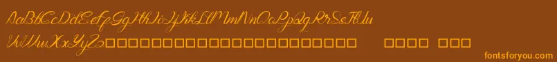 Genttalla Font – Orange Fonts on Brown Background