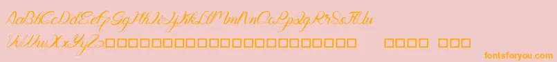 Genttalla Font – Orange Fonts on Pink Background