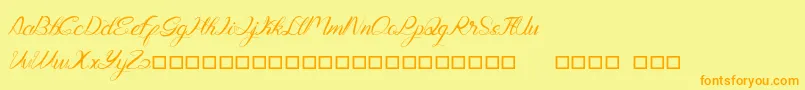 Genttalla Font – Orange Fonts on Yellow Background