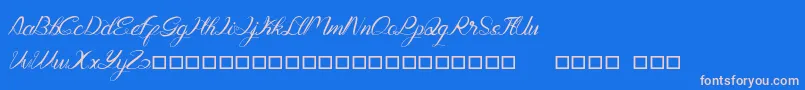 Genttalla Font – Pink Fonts on Blue Background