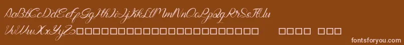 Genttalla Font – Pink Fonts on Brown Background
