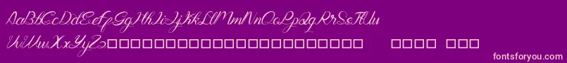 Genttalla Font – Pink Fonts on Purple Background