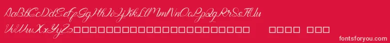 Genttalla Font – Pink Fonts on Red Background