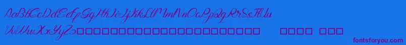 Genttalla Font – Purple Fonts on Blue Background