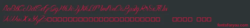 Genttalla-Schriftart – Rote Schriften auf schwarzem Hintergrund