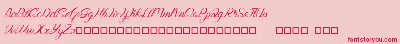 Genttalla Font – Red Fonts on Pink Background