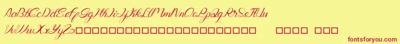 Genttalla Font – Red Fonts on Yellow Background