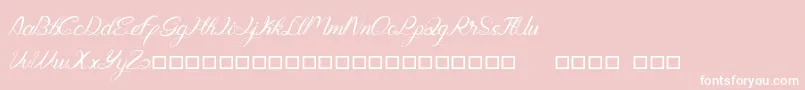 Genttalla-Schriftart – Weiße Schriften auf rosa Hintergrund
