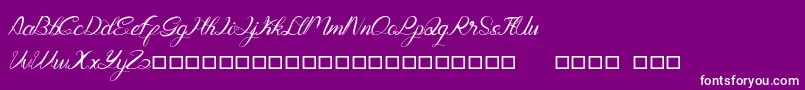 Police Genttalla – polices blanches sur fond violet