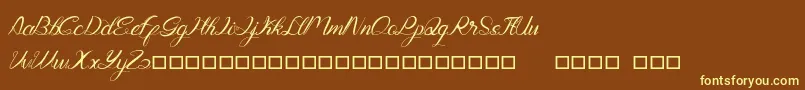 Genttalla Font – Yellow Fonts on Brown Background