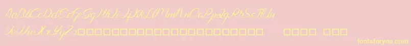 Genttalla Font – Yellow Fonts on Pink Background