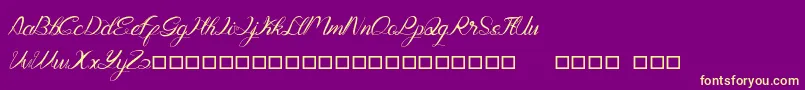 Genttalla Font – Yellow Fonts on Purple Background