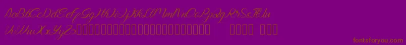 Genttalla-Schriftart – Braune Schriften auf violettem Hintergrund