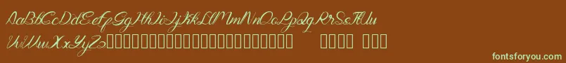 Genttalla Font – Green Fonts on Brown Background