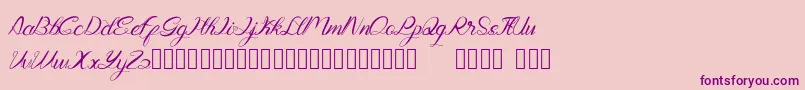 Genttalla-Schriftart – Violette Schriften auf rosa Hintergrund