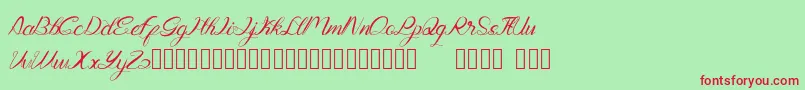 Genttalla Font – Red Fonts on Green Background