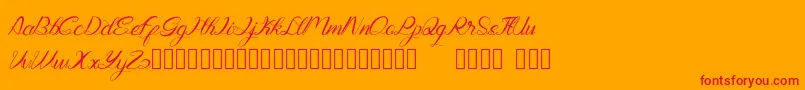 Genttalla Font – Red Fonts on Orange Background