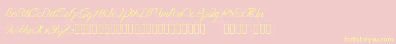 Genttalla Font – Yellow Fonts on Pink Background