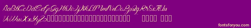 Genttalla Font – Yellow Fonts on Purple Background