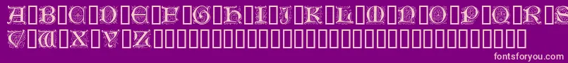 Genzsch Initials-Schriftart – Rosa Schriften auf violettem Hintergrund