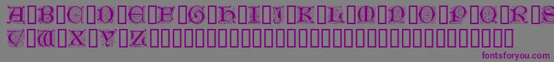 Genzsch Initials Font – Purple Fonts on Gray Background