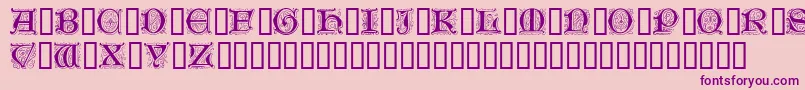 Genzsch Initials Font – Purple Fonts on Pink Background