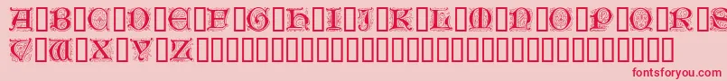 Genzsch Initials Font – Red Fonts on Pink Background