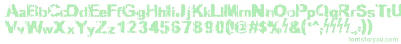 Slippy Font – Green Fonts on White Background