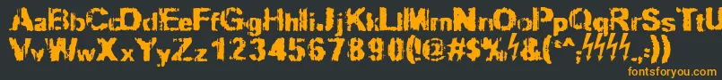 Slippy Font – Orange Fonts on Black Background