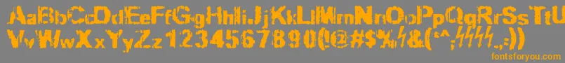 Slippy Font – Orange Fonts on Gray Background