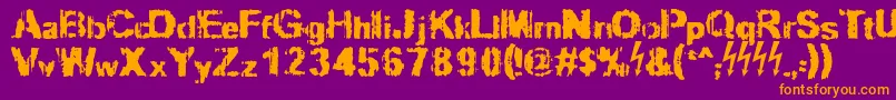 Slippy Font – Orange Fonts on Purple Background