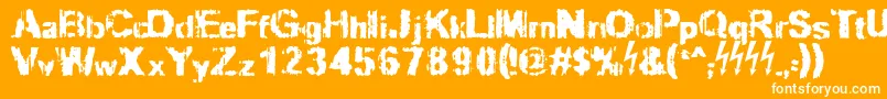 Slippy Font – White Fonts on Orange Background