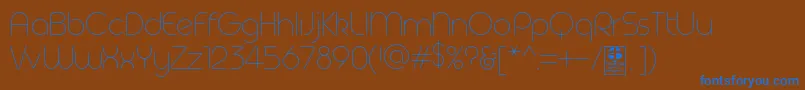 Geoma Thin Demo Font – Blue Fonts on Brown Background