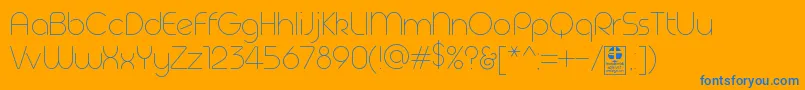 Geoma Thin Demo Font – Blue Fonts on Orange Background