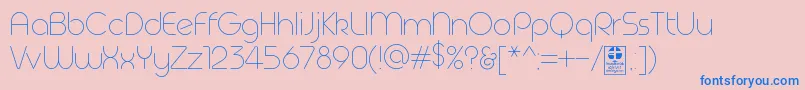 Geoma Thin Demo Font – Blue Fonts on Pink Background