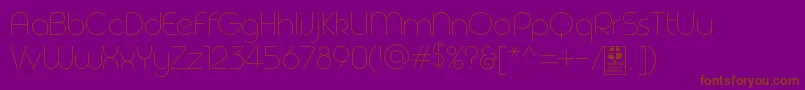 Geoma Thin Demo-fontti – ruskeat fontit violetilla taustalla