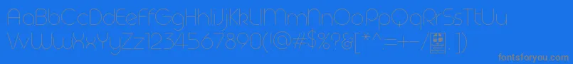 Geoma Thin Demo Font – Gray Fonts on Blue Background