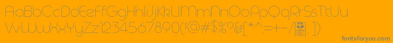 Geoma Thin Demo Font – Gray Fonts on Orange Background