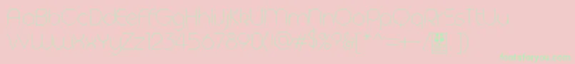 Geoma Thin Demo Font – Green Fonts on Pink Background