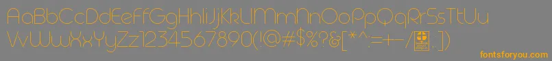 Geoma Thin Demo Font – Orange Fonts on Gray Background