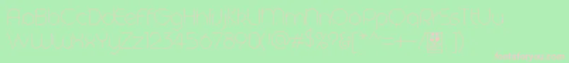 Geoma Thin Demo Font – Pink Fonts on Green Background