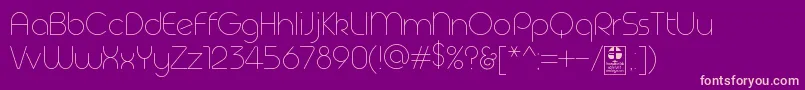 Geoma Thin Demo Font – Pink Fonts on Purple Background
