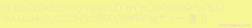 Geoma Thin Demo Font – Pink Fonts on Yellow Background