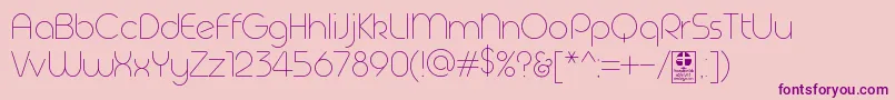 More about Geoma Thin Demo Font Geoma Thin Demo Font – Purple Fonts on Pink Background