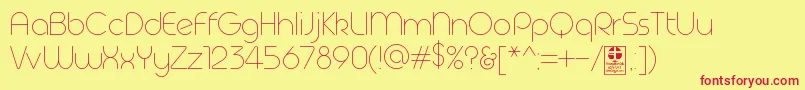 Geoma Thin Demo Font – Red Fonts on Yellow Background