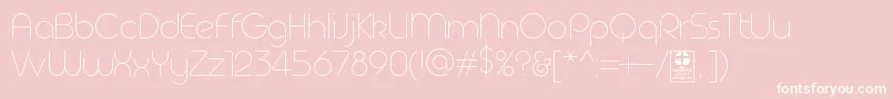 Geoma Thin Demo-Schriftart – Weiße Schriften auf rosa Hintergrund