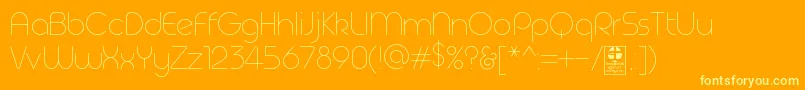 Geoma Thin Demo Font – Yellow Fonts on Orange Background