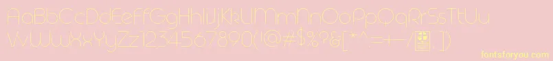 Geoma Thin Demo Font – Yellow Fonts on Pink Background