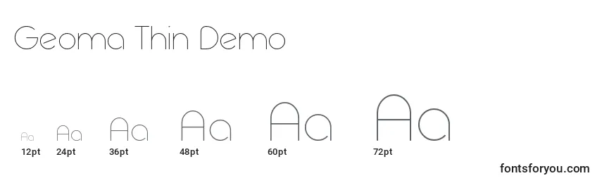 Geoma Thin Demo Font Sizes