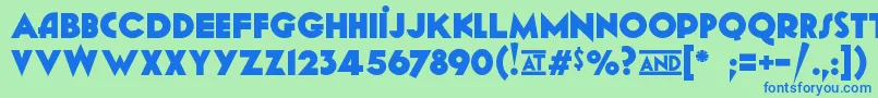 Geomancy   Extra Bold Font – Blue Fonts on Green Background